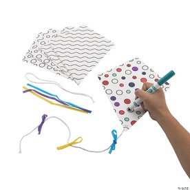 Color Your Own Kite Signs - 12 Pc.