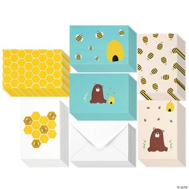 48 Pack Honey Bee Thank You Cards with Envelopes, All Occasion Assorted Blank Note Cards, 4x6 In
