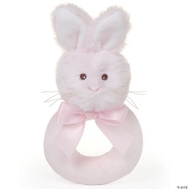 Baby Lil Bunny, 5.5 Inch Pink Soft Stuffed Bunny Rattle, Baby Gifts