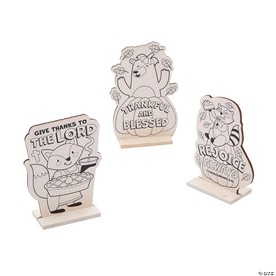 Color Your Own Religious Thankful Stand-Ups - 12 Pc.