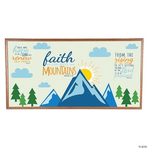 4 1/2" - 13 1/2" Faith Can Move Mountains Bulletin Board Set - 10 Pc.