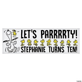 Personalized Peanuts® Snoopy & Woodstock Vinyl Banner
