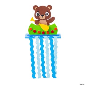 4 1/2" x 9" 3D Bear Canoeing by Waterfall Foam Craft Kit - Makes 12
