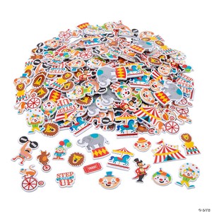 Bulk 300 Pc. Circus Self-Adhesive Foam Shapes