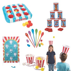 Carnival Stripes & Bold Colors Games Sets Decorating Kit - 5 Pc.