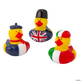 2" European Multicolor Vinyl Rubber Ducks – 12 Pc.