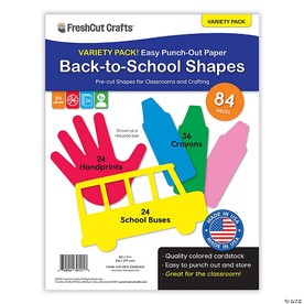 FreshCut Crafts Back-to-School Shape Cutouts