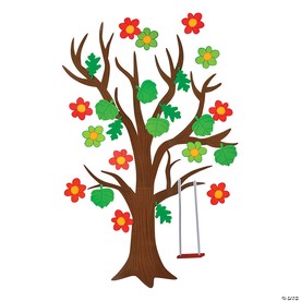 5 1/4" - 25 1/4" Classroom Giant Tree with Seasonal Cutouts - 136 Pc.