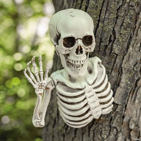 10 3/4" Hanging Waving Outdoor Skeleton Creeper Halloween Decoration
