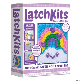 LatchKits Latch Hook Craft Kit: Rainbow