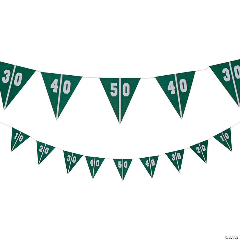 5 Ft. 10" x 5" Football Party Field Line Cardstock Pennant Banner