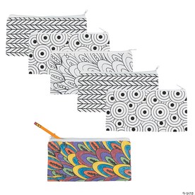 Creative Color Your Own Canvas Doodle Pencil Cases - 48 Pc.