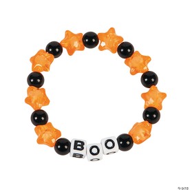 Halloween Boo Beaded Bracelet Craft Kit - Makes 12