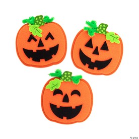Halloween Jack-O’-Lantern Magnet Craft Kit - Makes 12