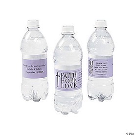 Personalized Faith, Hope, Love Water Bottle Labels