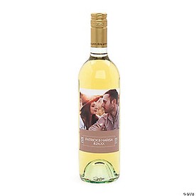 Custom Photo Gold Wine Bottle Labels - 12 Pc.