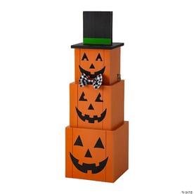 Glitzhome 36"H Halloween and Fall Double Sided Wooden Porch Decor