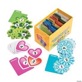 3" Classroom Calendar Days of the Year Cardstock Card Set  - 462 Pc.