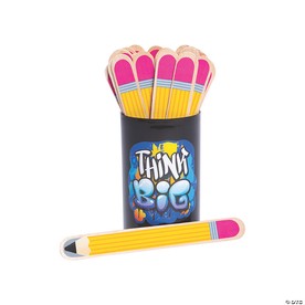 7" Wooden Pencil Flip Name Sticks Classroom Supply  - 36 Pc.