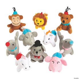 4" Bulk 50 Pc. Mini Carnival Stuffed Animal Assortment