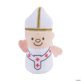 Mini Plush Pope Character Toys - 12 Pc.