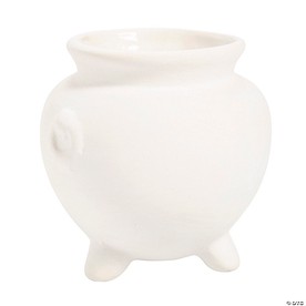 DIY Cauldron Ceramic Planters - 12 Pc.