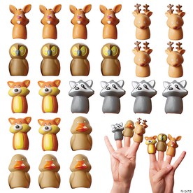 Mini Woodland Character Finger Puppets - 24 Pc.