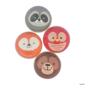 Mini Woodland Party Bouncy Ball Assortment - 12 Pc.