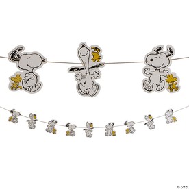 7 Ft. Peanuts® Snoopy & Woodstock Ready-to-Hang Cardstock Garland