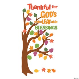 Faith Thankful Tree Door Decoration Set - 13 Pc.