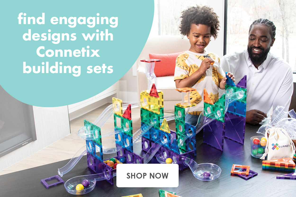 Find engaging designs with Connetix building sets