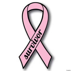 Magnet Me Up Support Breast Cancer Survivor Pink Ribbon Magnet Decal , 3.5x7 Inches, Heavy Duty Automotive Magnet for Car Truck SUV