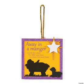 4" x 4" Away in a Manger Christmas Ornament Craft Kit - Makes 12