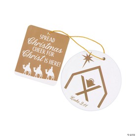 Spread Holiday Cheer Christmas Ornaments with Card - 12 Pc.