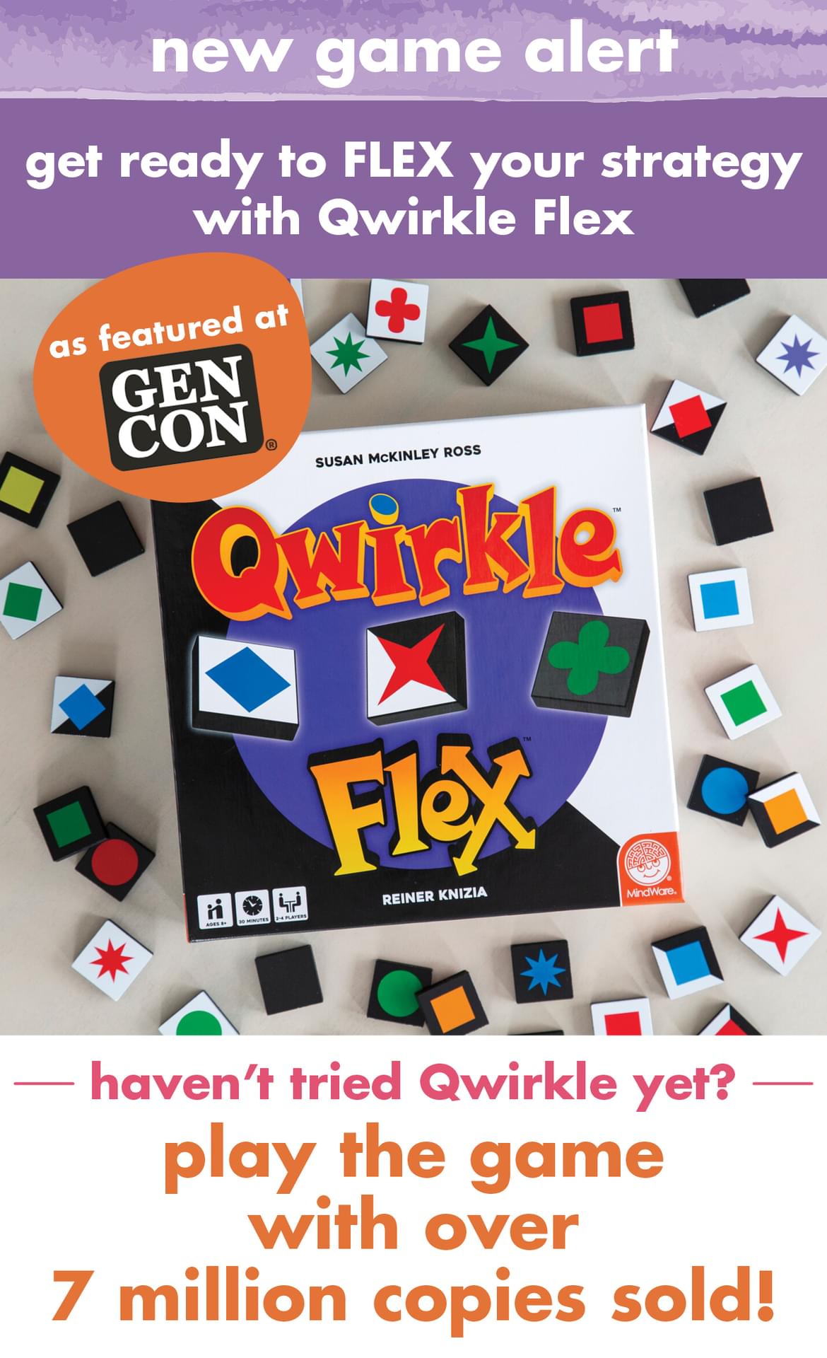 New game alert! Get ready to FLEX your strategy with Qwirkle Flex!