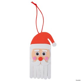 2 1/4" x 3 3/4" Santa Ornament Craft Stick Craft Kit - Makes 12