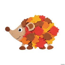 Fall Leafy Hedgehog Magnet Craft Kit - Makes 12
