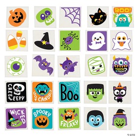 1 1/2" Bulk 504 Pc. Halloween Paper Temporary Tattoo Assortment
