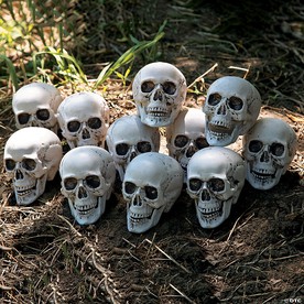 Bag of Skulls Halloween Decorations - 12 Pc.