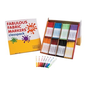 Bulk 80 Pc. Fabulous Fabric Marker Pack - 8 colors per pack