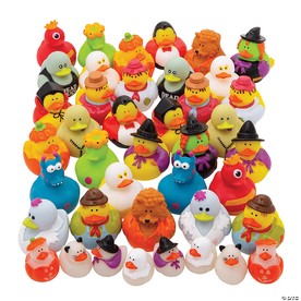 1 1/2" - 2" Bulk 50 Pc. Halloween Character Rubber Duck Assortment