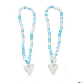 18" Shark Attack Blue & Gray Hard Candy Necklaces - 12 Pc.