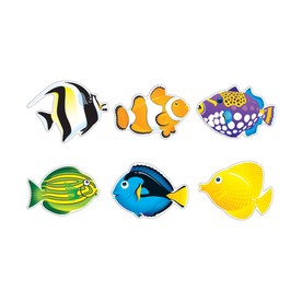 5 1/2" - 6" Classic Accents<sup>®</sup> Fish Friends Cardstock Bulletin Board Cutouts - 36 Pc.
