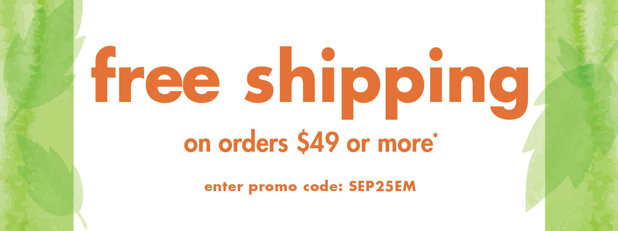 Free shipping on $49 or more