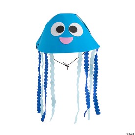 10 1/2" x 16" Goofy Jellyfish Hat Foam Craft Kits - Makes 12