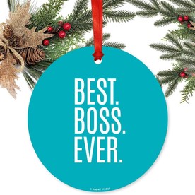 Metal Christmas Ornament, Best Boss Ever
