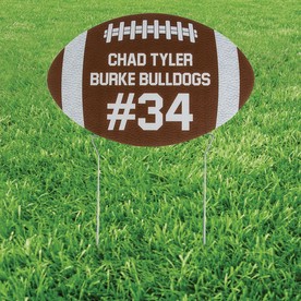 Personalized 24" x 16" Football Yard Sign