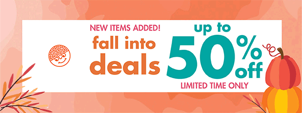 Fall into deals! Up to 50% off