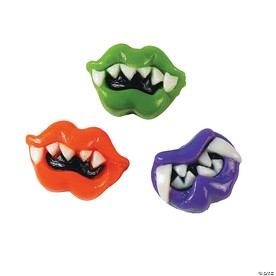 1 1/2" x 1 1/4" 1 lb. Watermelon, Grape & Orange Lizard Lips Gummy Candy - 46 Pc.