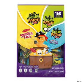 2 lbs. Halloween Sour Patch Kids Candy Treat Packs Assortment - 160 Pc.